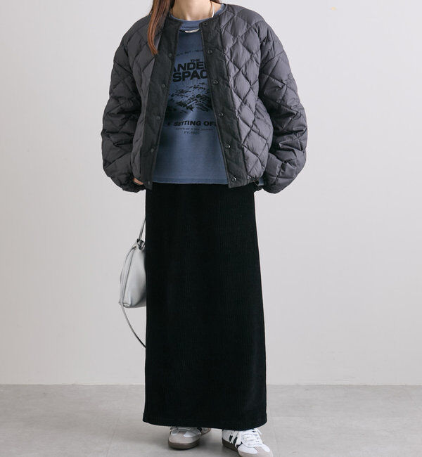  「【リバーシブル】リサイクルダウンノーカラージャケット」|ダウン|