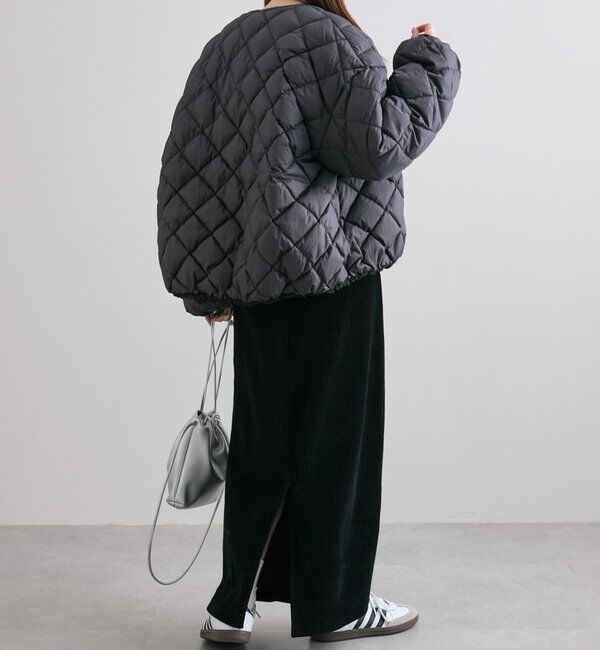  「【リバーシブル】リサイクルダウンノーカラージャケット」|ダウン|