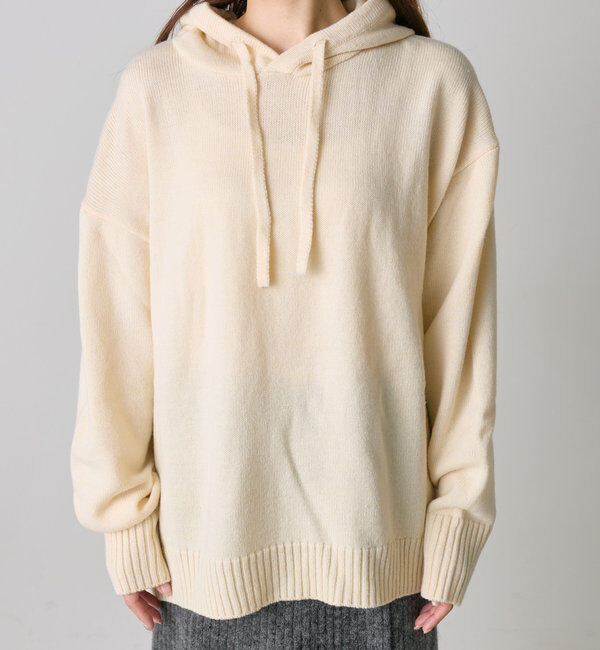  「【手洗いOK】ハンドウォッシャブルニットパーカー」|ニット・セーター|