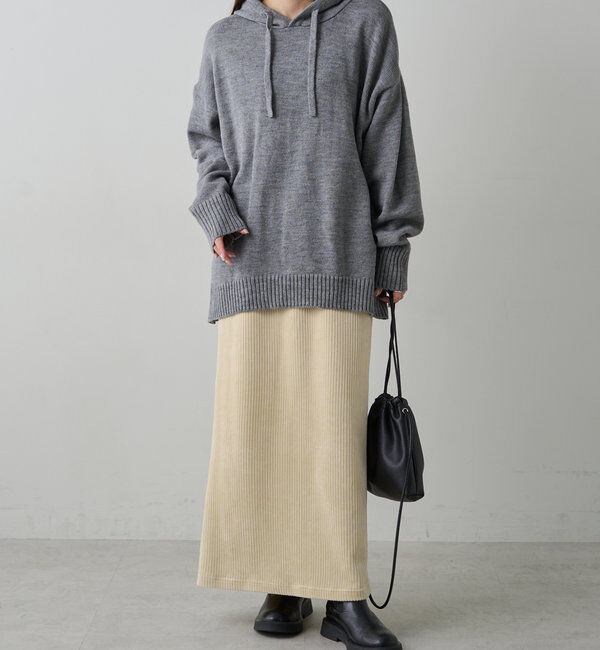  「【手洗いOK】ハンドウォッシャブルニットパーカー」|ニット・セーター|