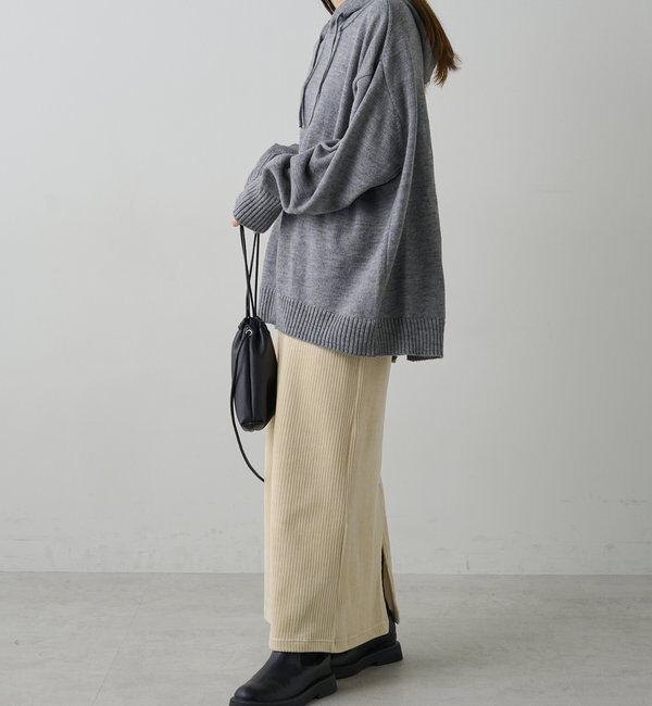  「【手洗いOK】ハンドウォッシャブルニットパーカー」|ニット・セーター|