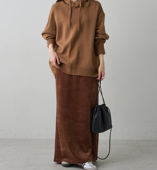  「【手洗いOK】ハンドウォッシャブルニットパーカー」|ニット・セーター|