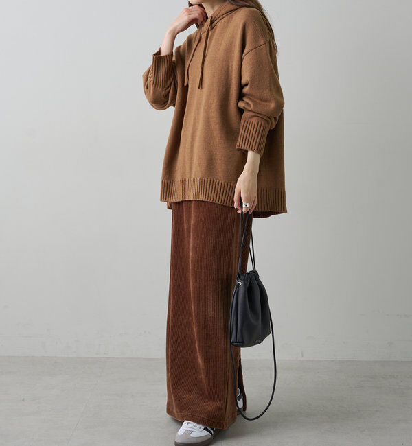  「【手洗いOK】ハンドウォッシャブルニットパーカー」|ニット・セーター|