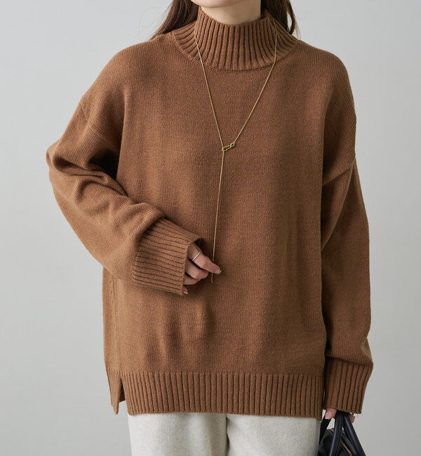  「【手洗いOK】ハンドウォッシャブルハイネックニット」|ニット・セーター|