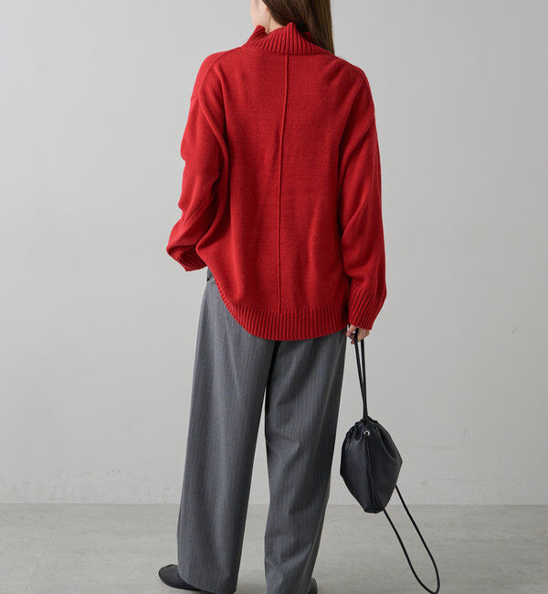  「【手洗いOK】ハンドウォッシャブルハイネックニット」|ニット・セーター|