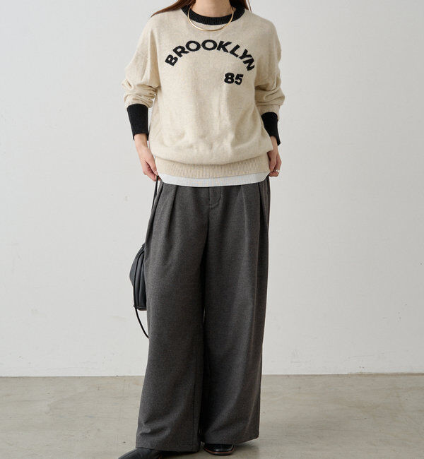  「インターシャロゴニットプルオーバー」|ニット・セーター|