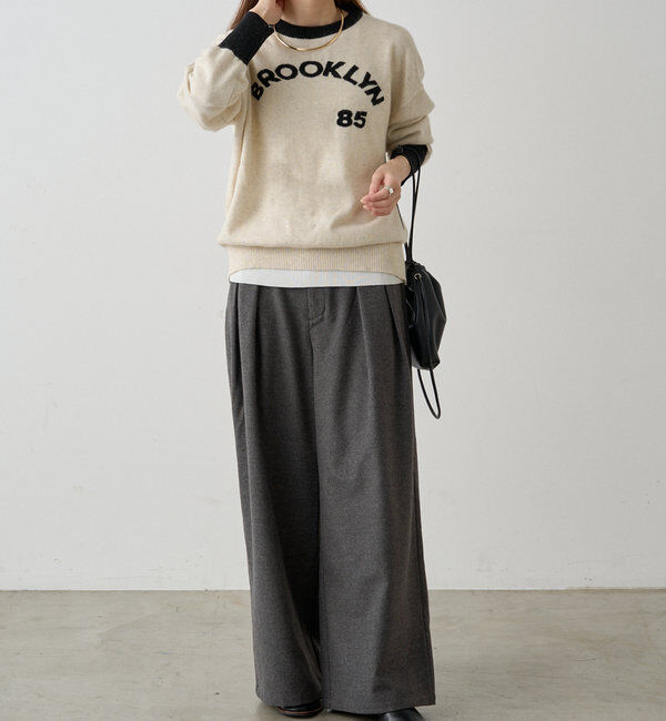  「インターシャロゴニットプルオーバー」|ニット・セーター|