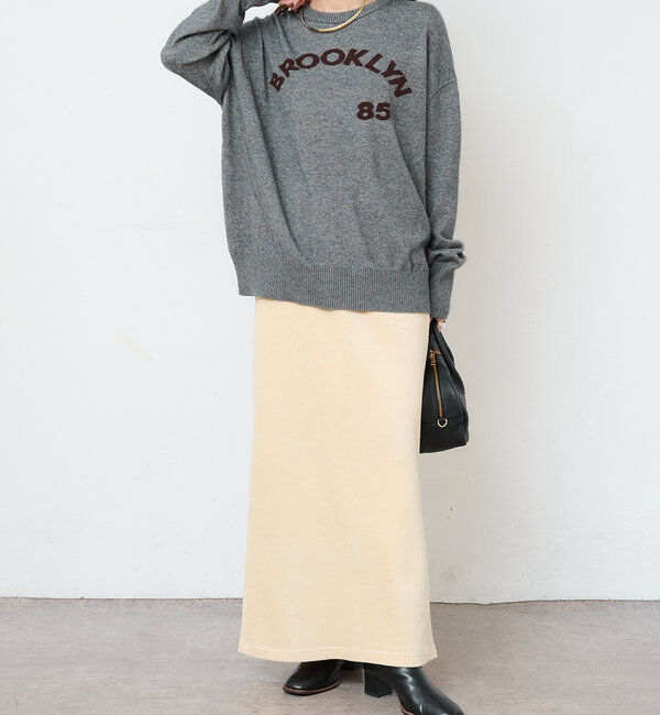  「インターシャロゴニットプルオーバー」|ニット・セーター|