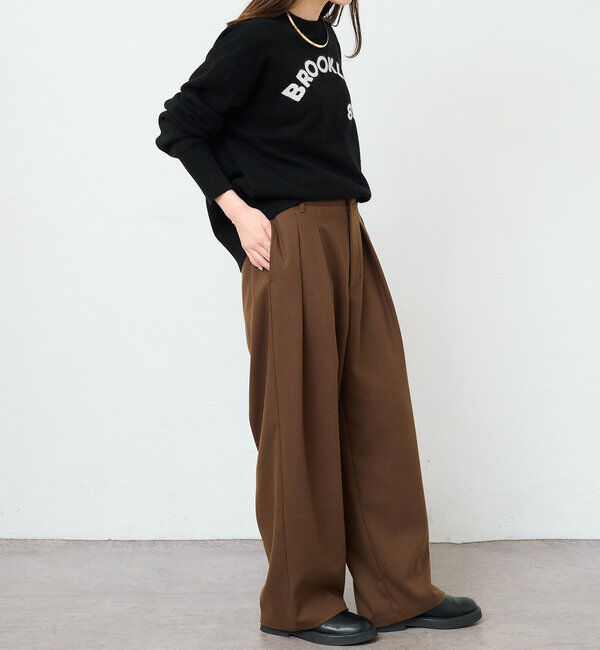  「インターシャロゴニットプルオーバー」|ニット・セーター|