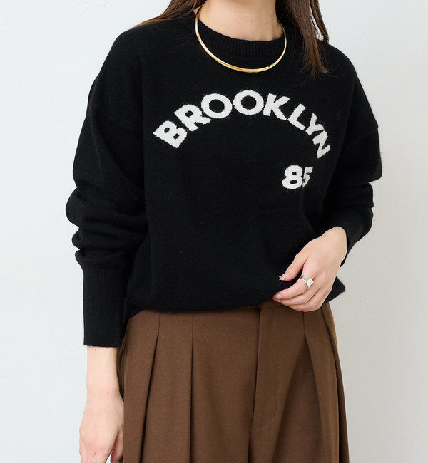  「インターシャロゴニットプルオーバー」|ニット・セーター|