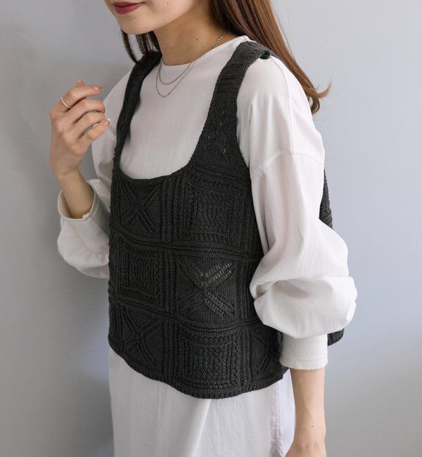  「すかし編みニットビスチェ」|ニット・セーター|
