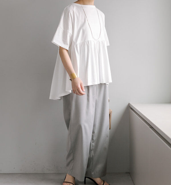  「《リバイバル》【WEB限定/Du noir】バッグリボンペプラムTシャツ」|Tシャツ・カットソー|