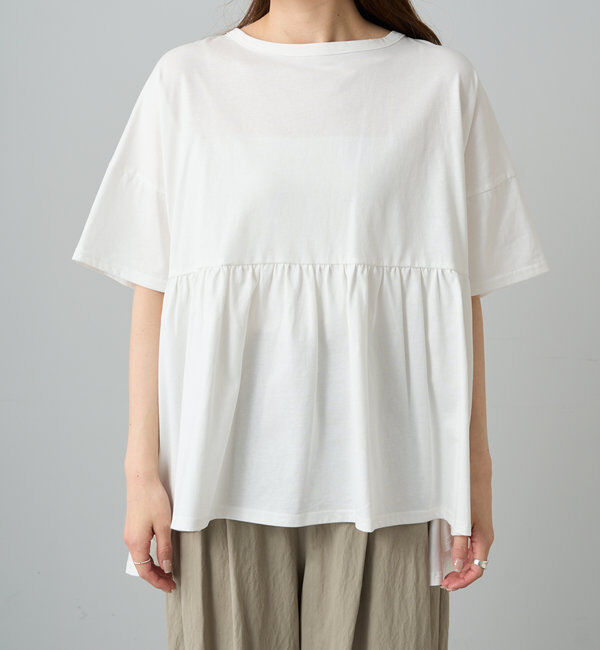  「《リバイバル》【WEB限定/Du noir】バッグリボンペプラムTシャツ」|Tシャツ・カットソー|