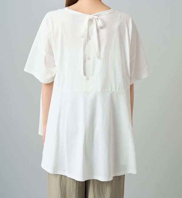  「《リバイバル》【WEB限定/Du noir】バッグリボンペプラムTシャツ」|Tシャツ・カットソー|