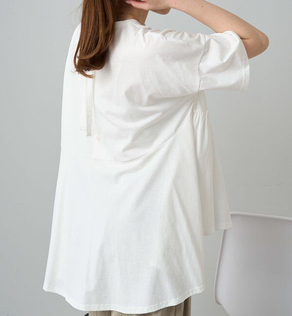  「《リバイバル》【WEB限定/Du noir】バッグリボンペプラムTシャツ」|Tシャツ・カットソー|