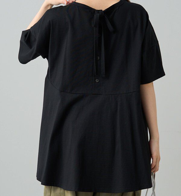  「《リバイバル》【WEB限定/Du noir】バッグリボンペプラムTシャツ」|Tシャツ・カットソー|