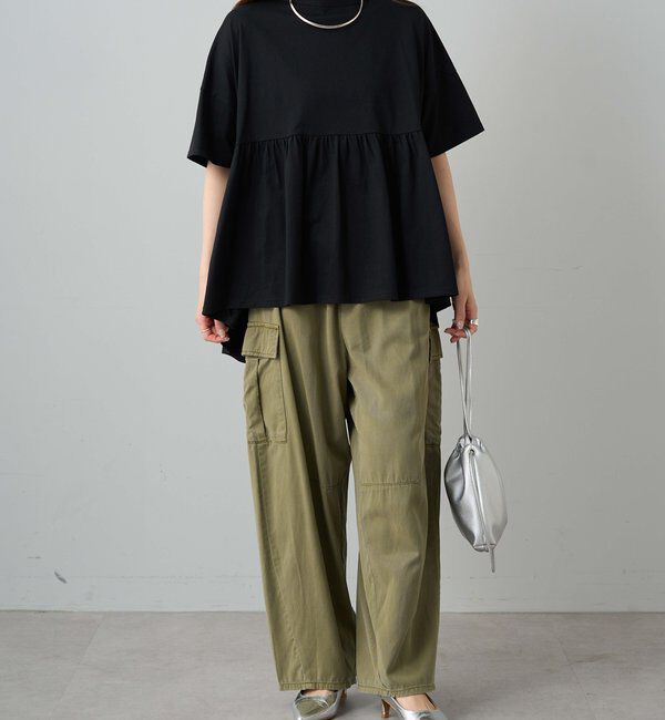  「《リバイバル》【WEB限定/Du noir】バッグリボンペプラムTシャツ」|Tシャツ・カットソー|