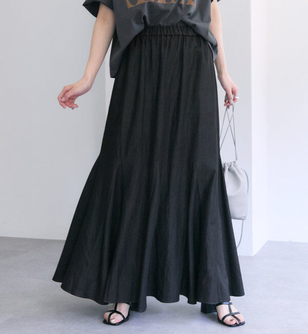  「レーヨンナイロンマチ付きスカート」|スカート|