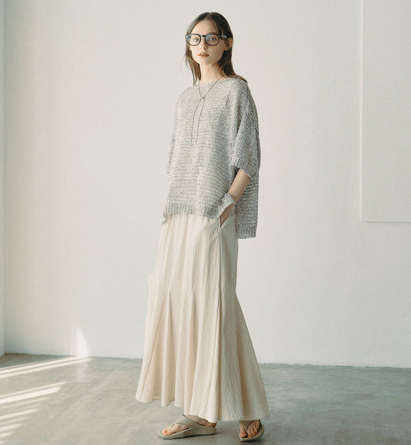  「レーヨンナイロンマチ付きスカート」|スカート|