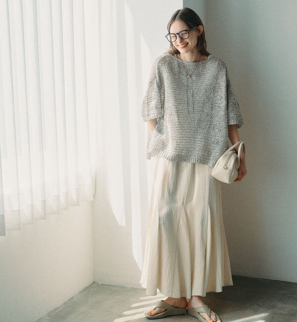  「レーヨンナイロンマチ付きスカート」|スカート|