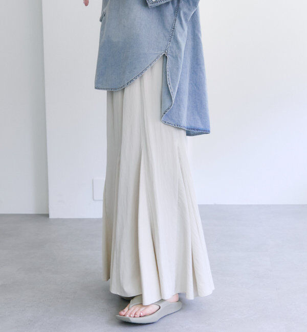  「レーヨンナイロンマチ付きスカート」|スカート|