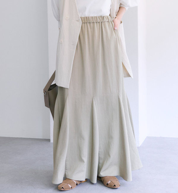  「レーヨンナイロンマチ付きスカート」|スカート|