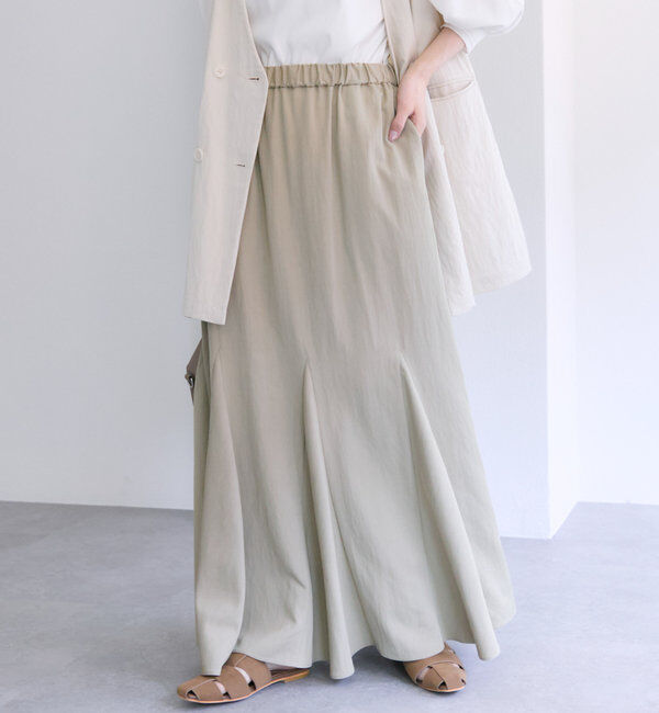  「レーヨンナイロンマチ付きスカート」|スカート|