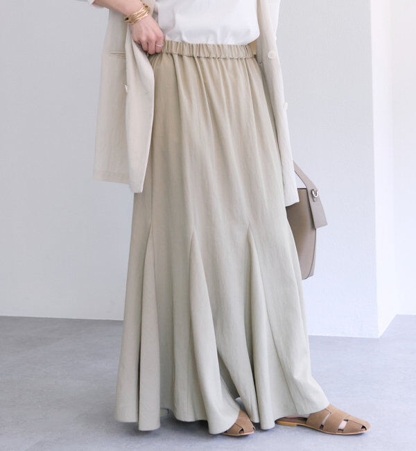  「レーヨンナイロンマチ付きスカート」|スカート|