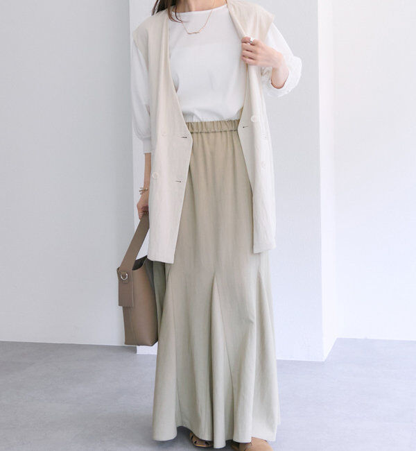  「レーヨンナイロンマチ付きスカート」|スカート|