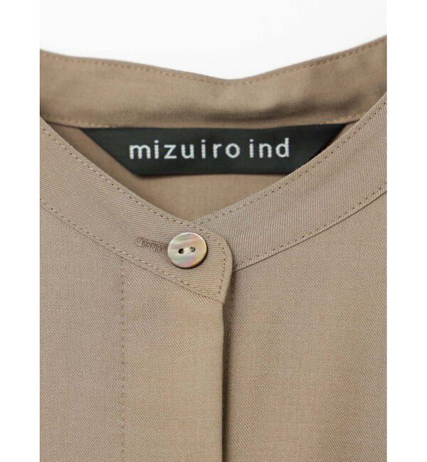 mizuiro ind「mizuiro ind T/Rスタンドカラーフレアワンピース」|ワンピース|