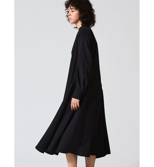 mizuiro ind「mizuiro ind T/Rスタンドカラーフレアワンピース」|ワンピース|