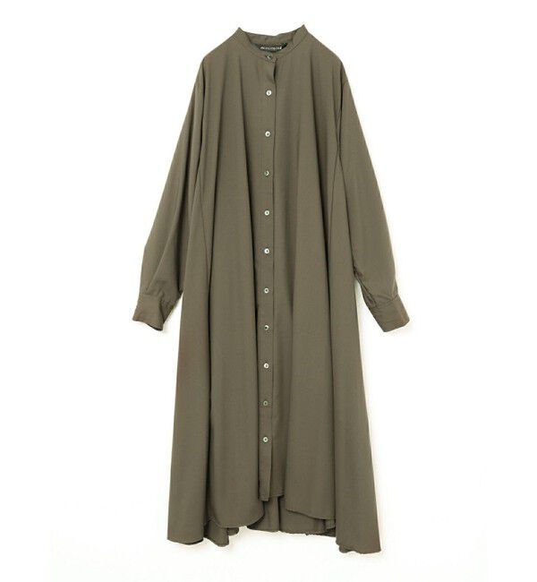 mizuiro ind「mizuiro ind T/Rスタンドカラーフレアワンピース」|ワンピース|チャコールグレーA