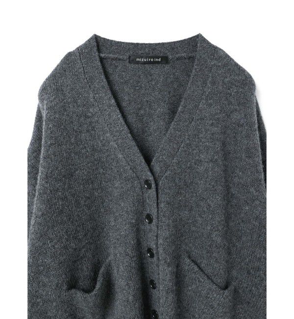 mizuiro ind「mizuiro ind MG/Vネックワイドカーディガン」|カーディガン|