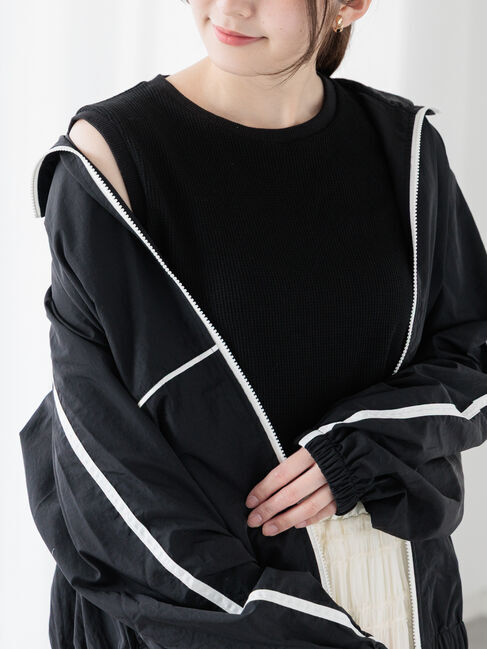 Te chichi TERRASSE「ワッフルタンクトップ《2025spring catalog item》」|タンクトップ|ブラック