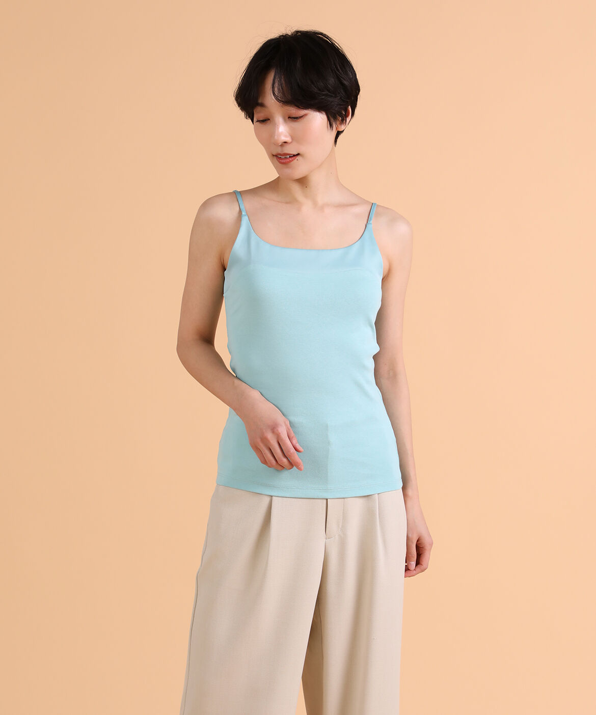 DAY by DAY it&rsquo;s international「サテン切り替えキャミソール《スビン綿MIXフライス》」|キャミソール|