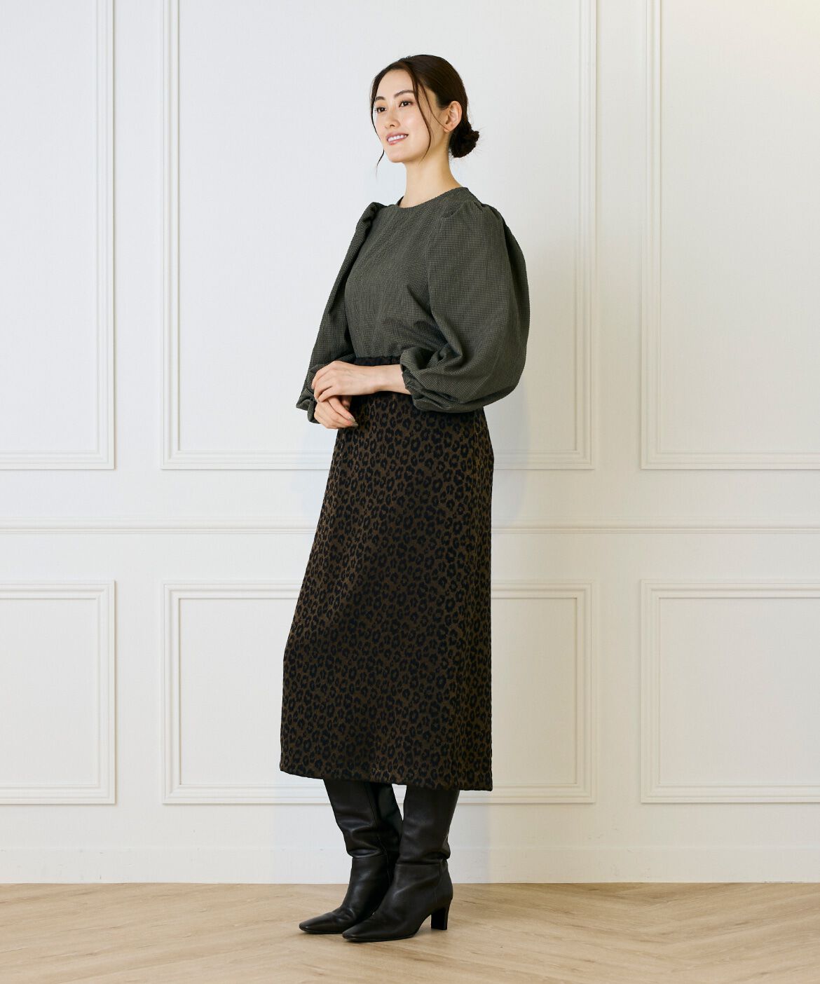 Le Souk「《大きいサイズ》ギャザースリーブプルオーバー」|シャツ・ブラウス|