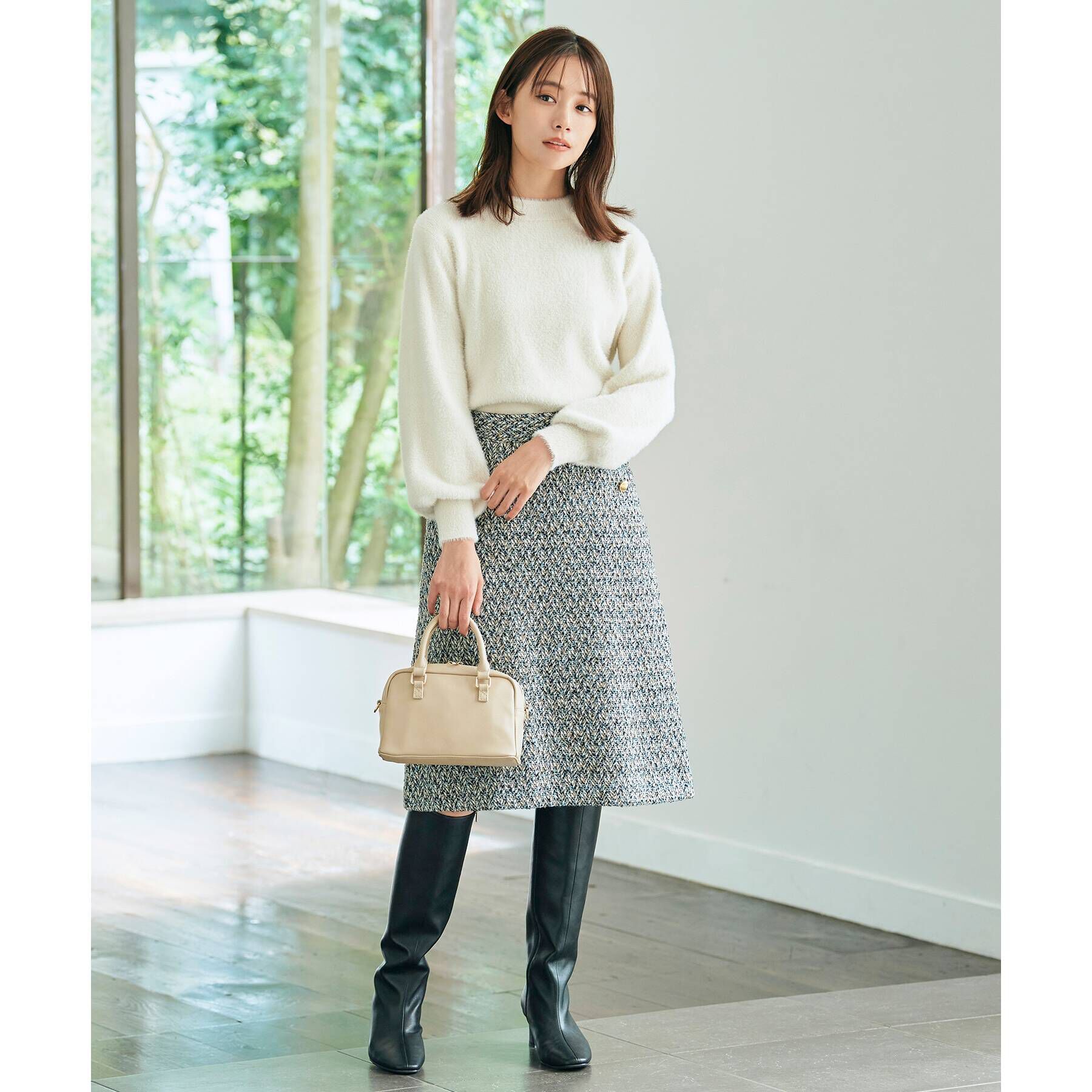 grove「◆【裏フリースで柔らかい筒】人間工学 ウォームソフトロングブーツ」|ショートブーツ|