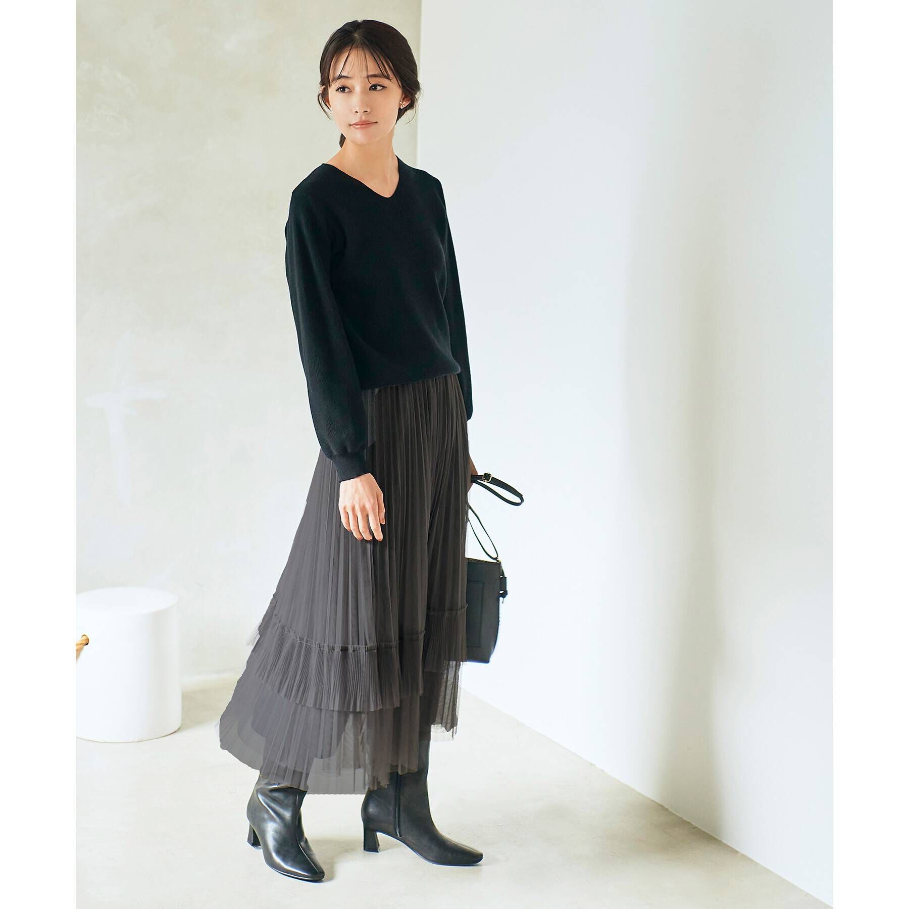 grove「◆【裏フリースで柔らかい筒】人間工学 ウォームソフトロングブーツ」|ショートブーツ|