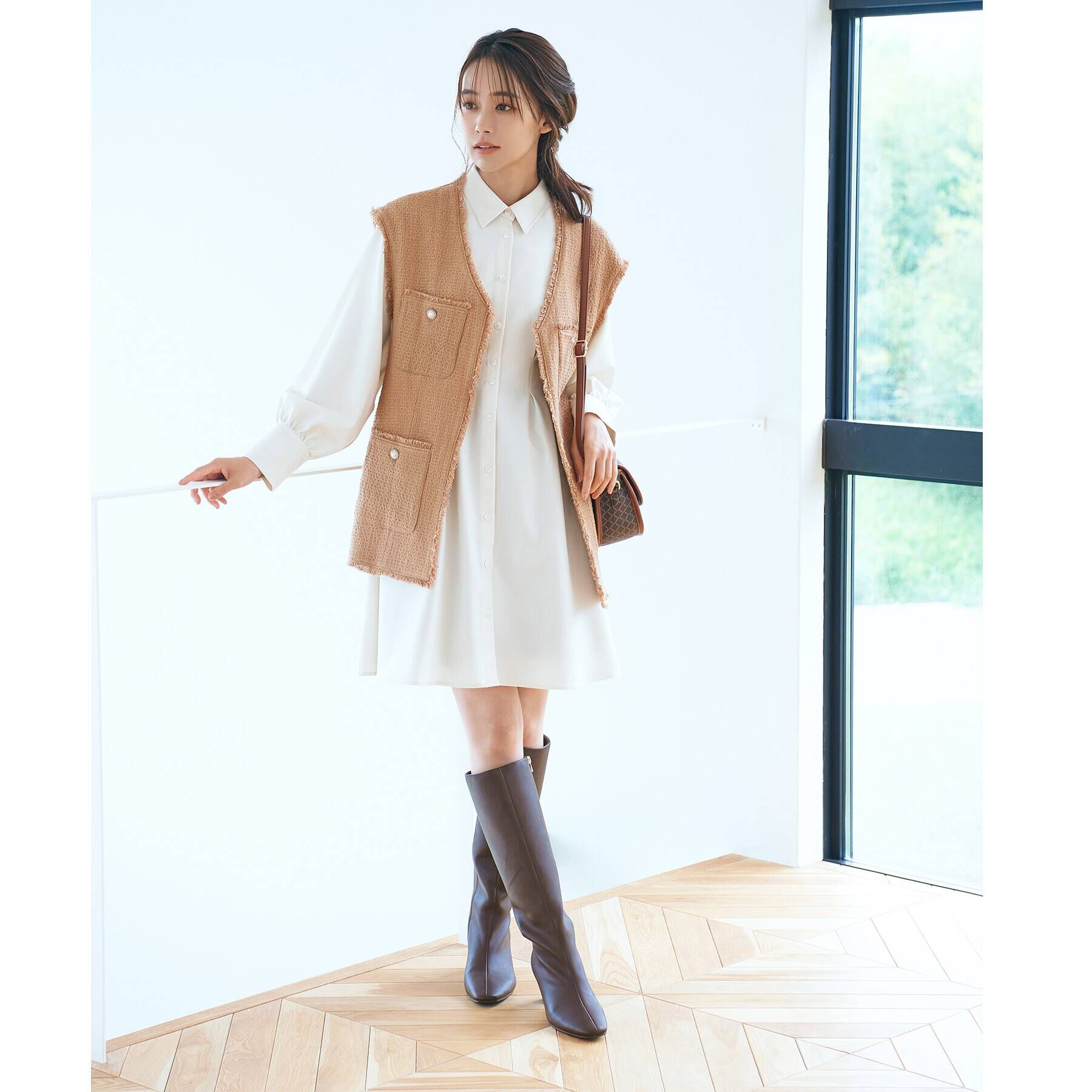 grove「◆【裏フリースで柔らかい筒】人間工学 ウォームソフトロングブーツ」|ショートブーツ|