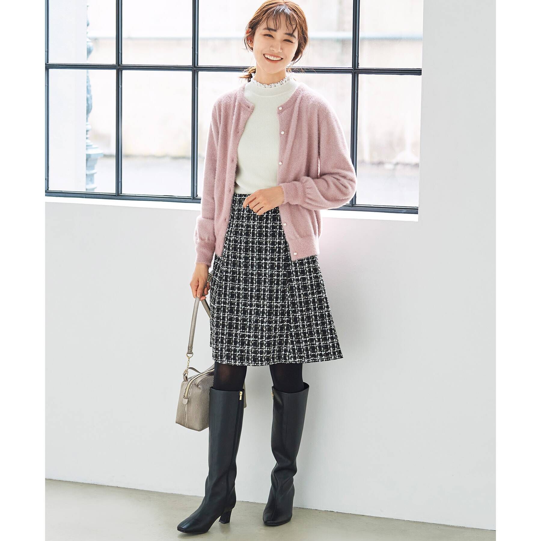 grove「◆【裏フリースで柔らかい筒】人間工学 ウォームソフトロングブーツ」|ショートブーツ|