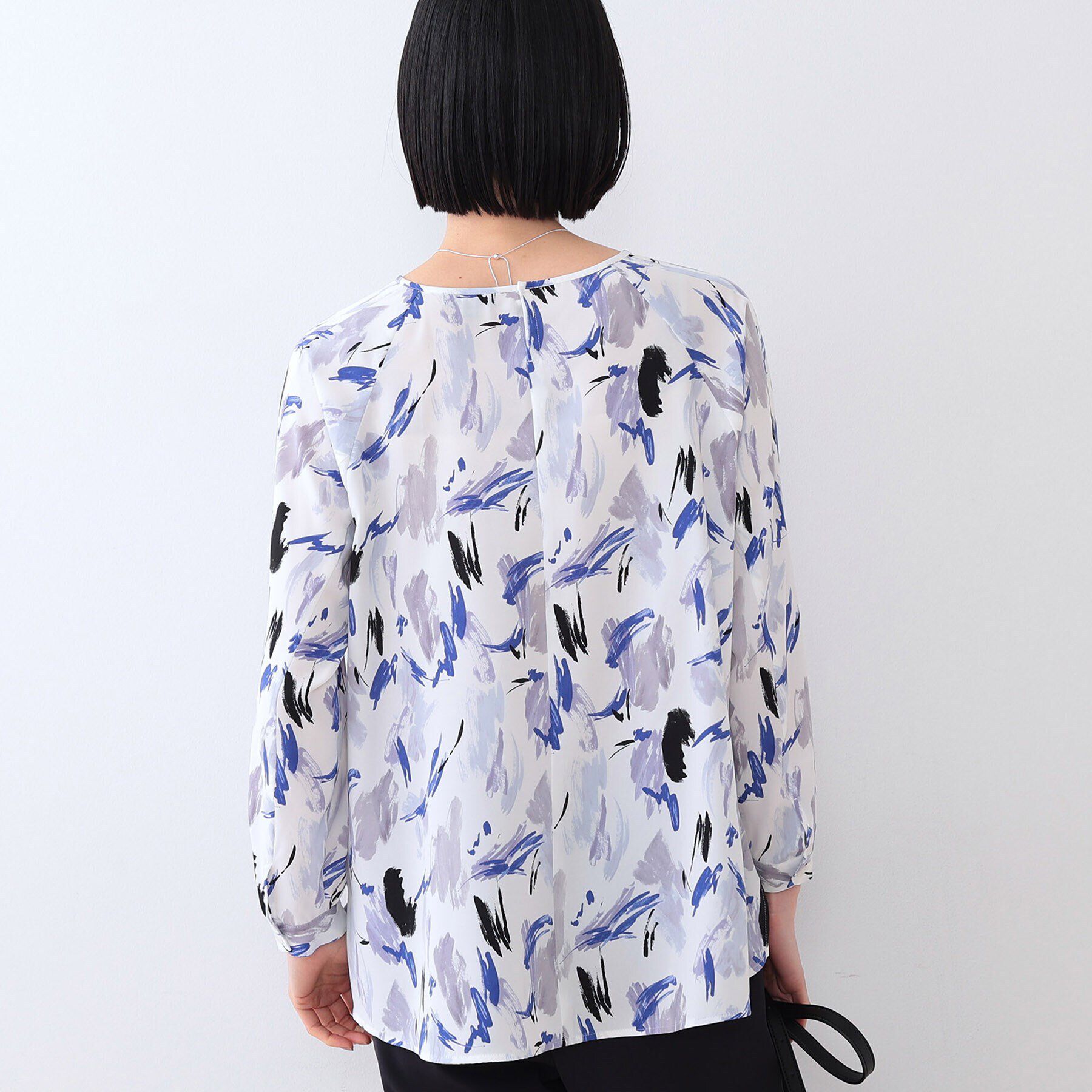 INDIVI「【洗える／オリジナル柄】ポップカラー プリントブラウス」|シャツ・ブラウス|