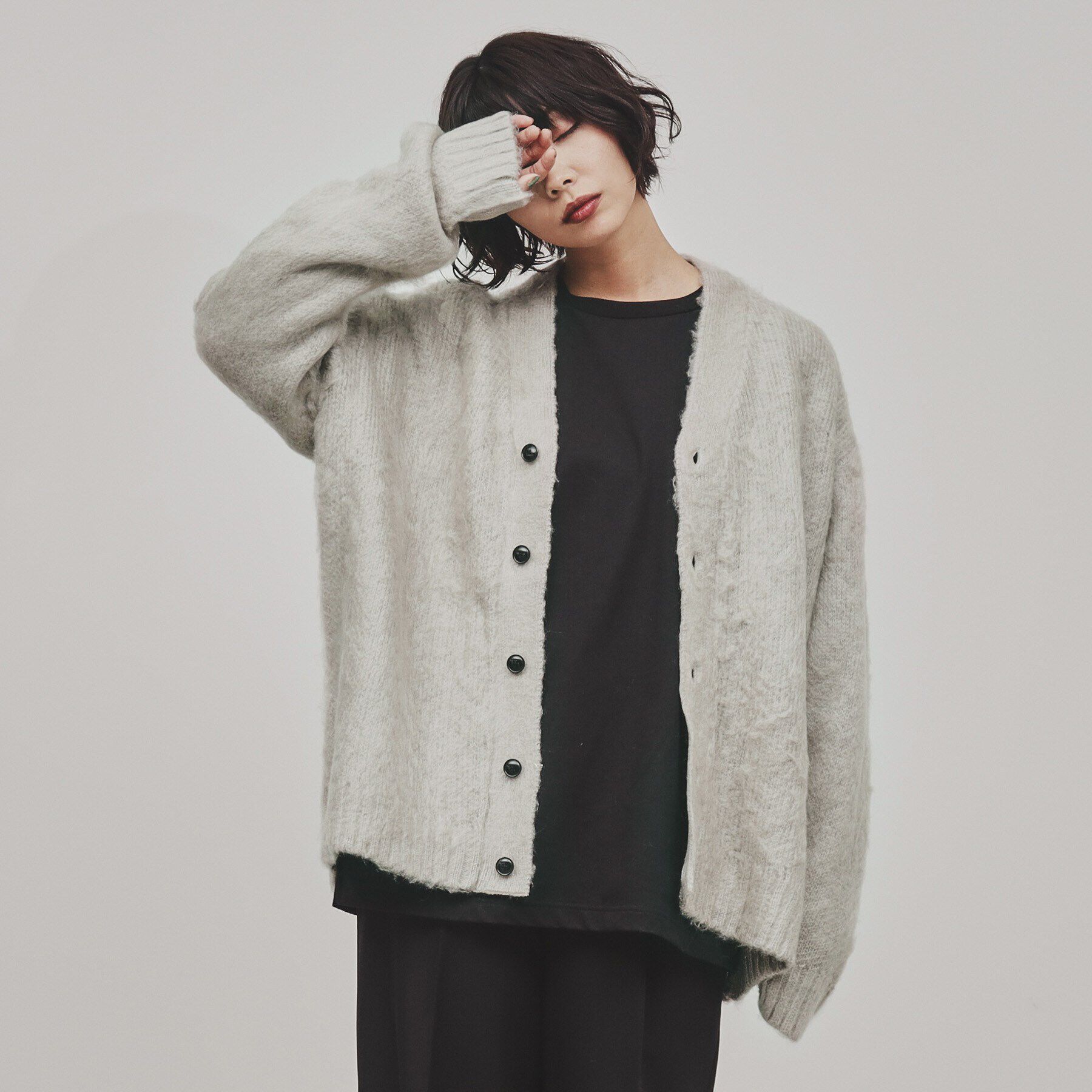 tk.TAKEO KIKUCHI「【全10色】シャギーカーディガン」|カーディガン|ﾗｲﾄｸﾞﾚｰ(011)