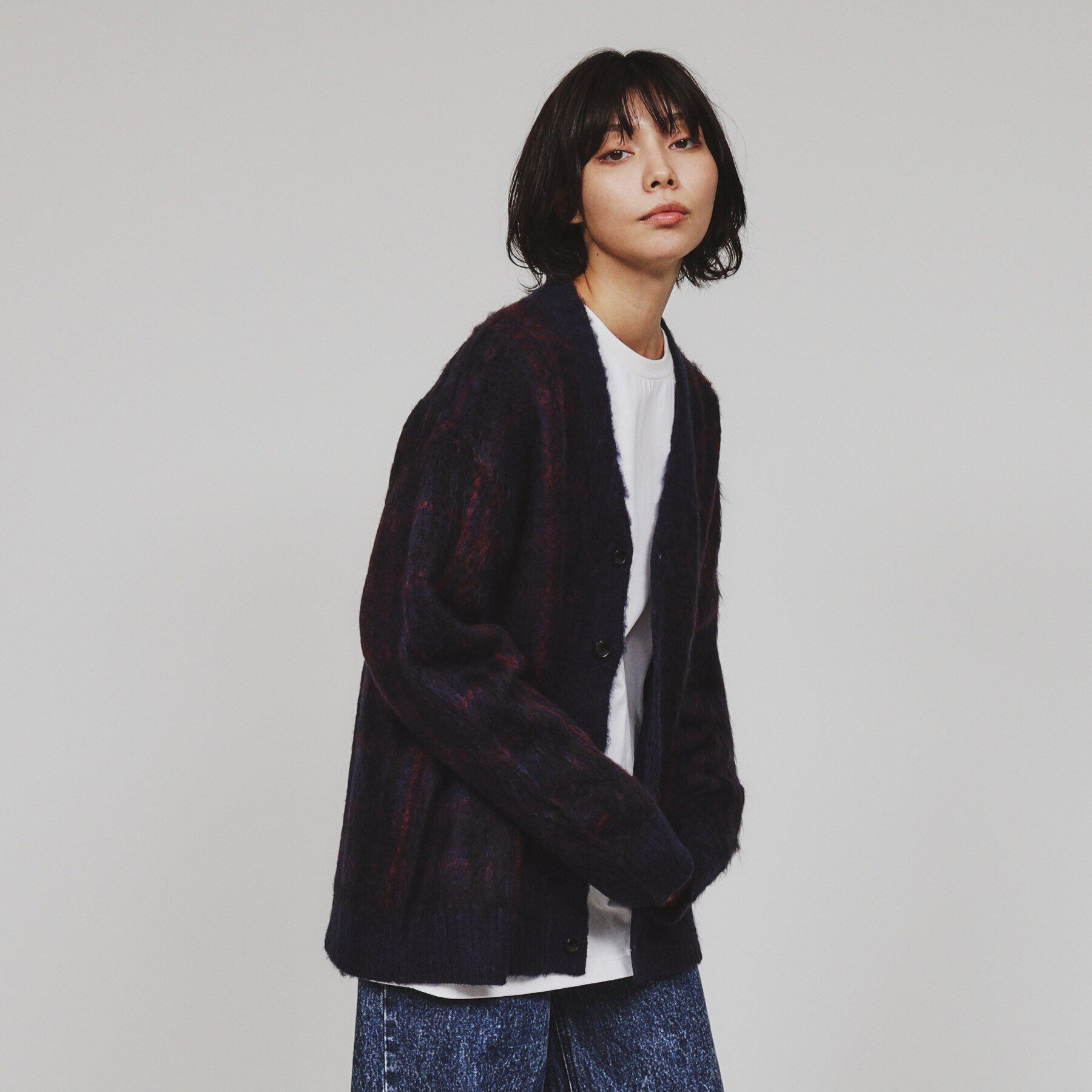 tk.TAKEO KIKUCHI「【全10色】シャギーカーディガン」|カーディガン|ﾈｲﾋﾞｰ(294)