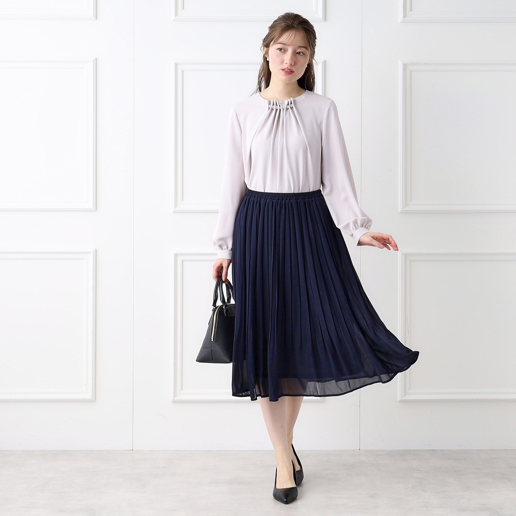 index「《新色追加》着丈が選べる！プリーツフレアスカート【イージーケア／防シワ／洗濯機洗い可】」|スカート|
