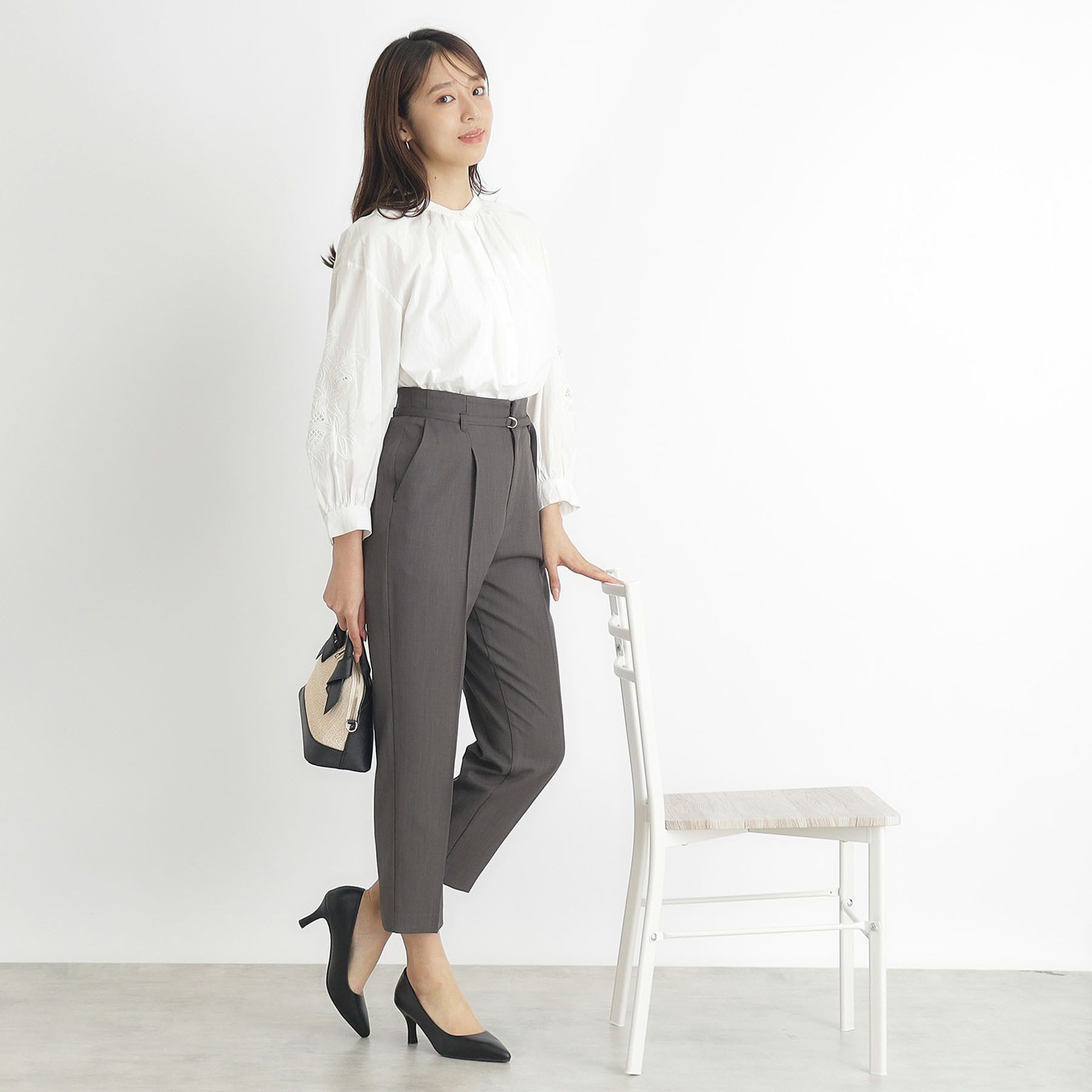 index「ストレッチベルテッドテーパードパンツ【吸水速乾／防シワ／洗濯機洗い可】」|その他|