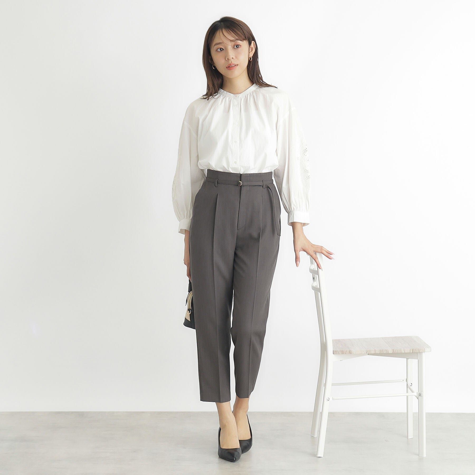 index「ストレッチベルテッドテーパードパンツ【吸水速乾／防シワ／洗濯機洗い可】」|その他|