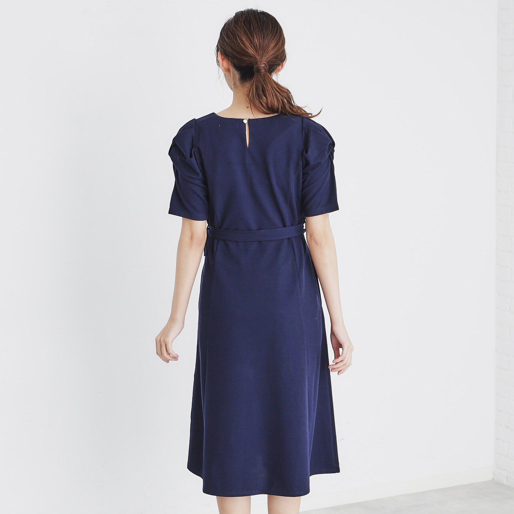 index「ツイストスリーブワンピース【洗濯機洗い可】」|ワンピース|