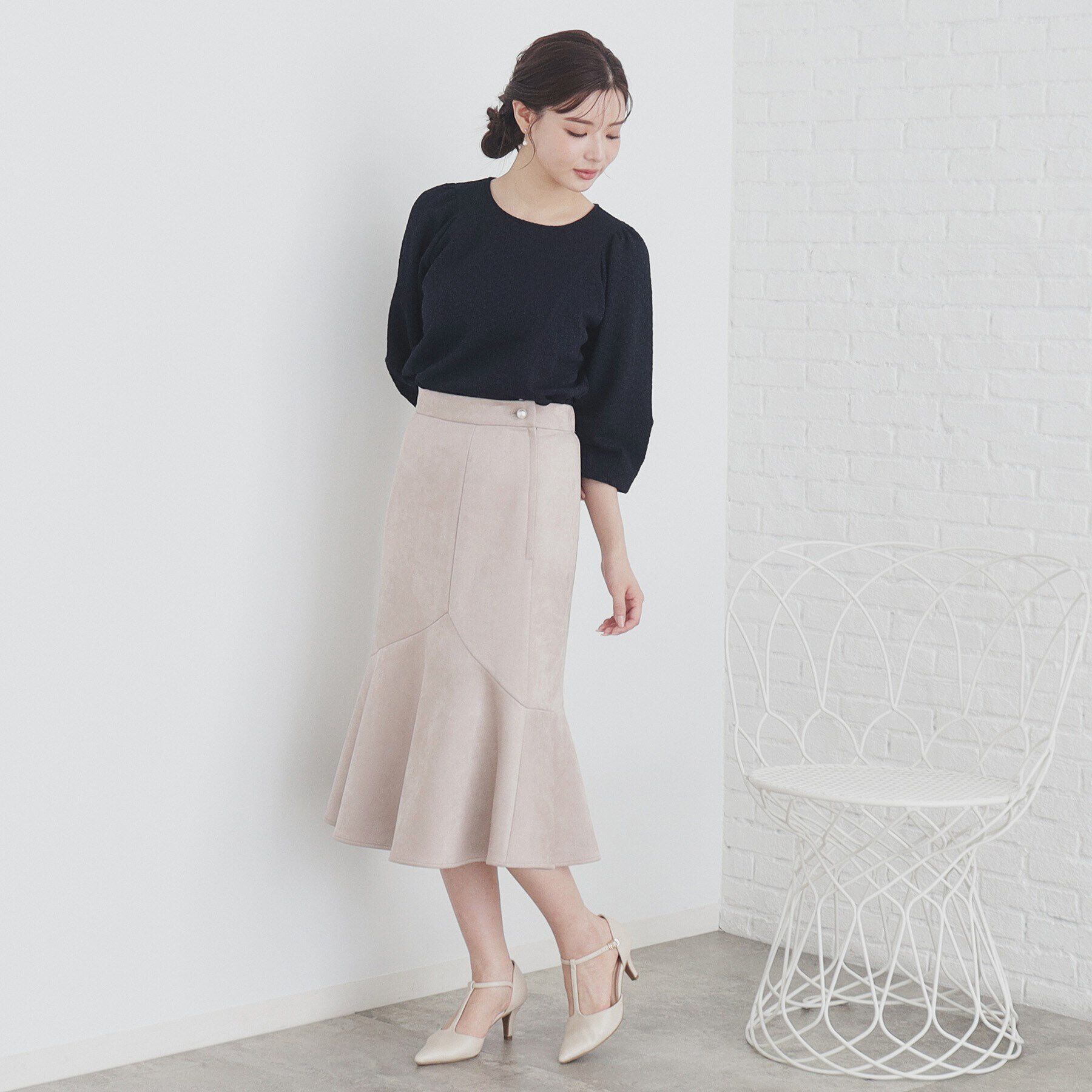 index「《5color/S-LLsiza》カットジャカードパフスリーブトップス【洗濯機洗い可】」|Tシャツ・カットソー|