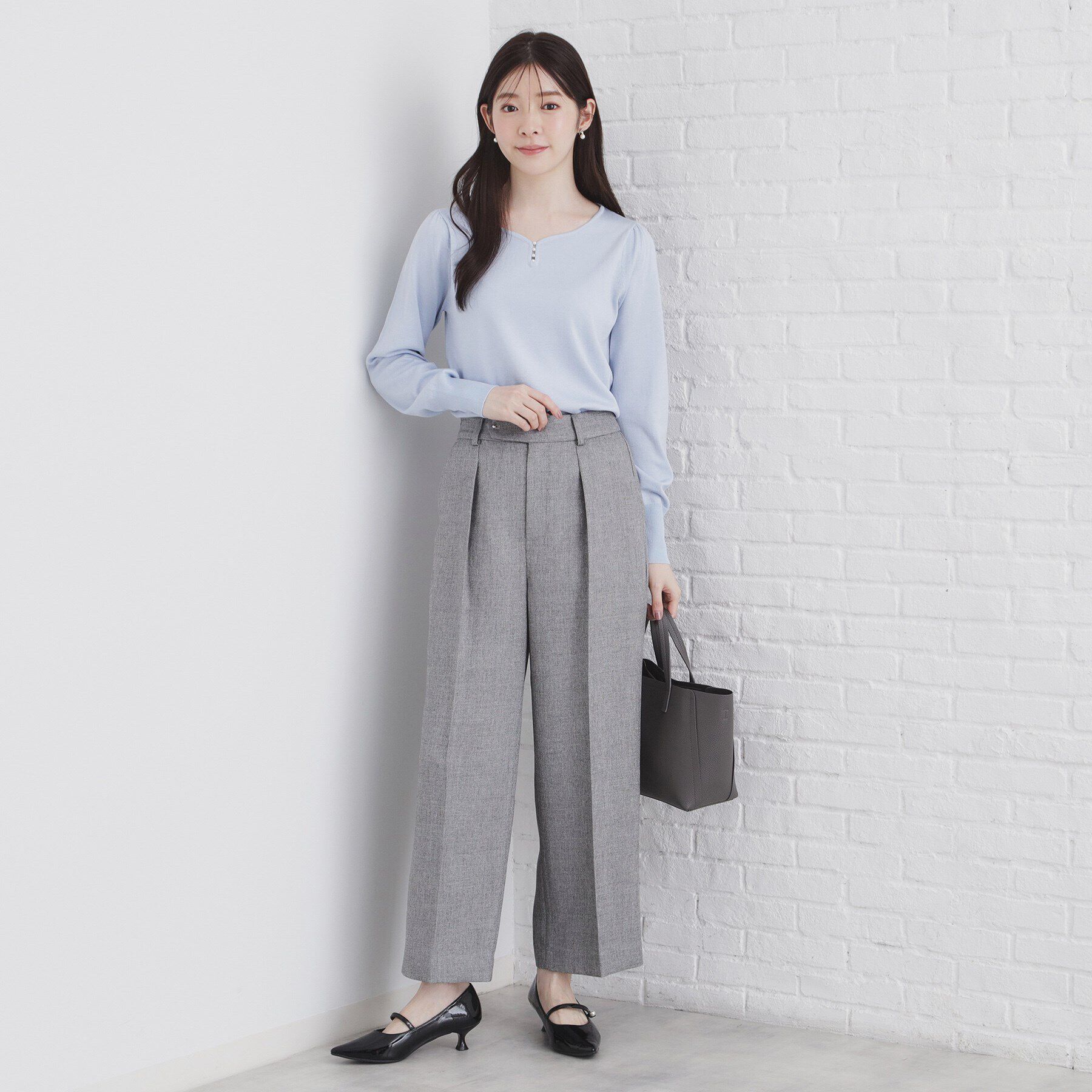 index「《美人百花掲載》ヴィンテージツイードタックワイドパンツ【洗濯機洗い可/防シワ】」|その他|