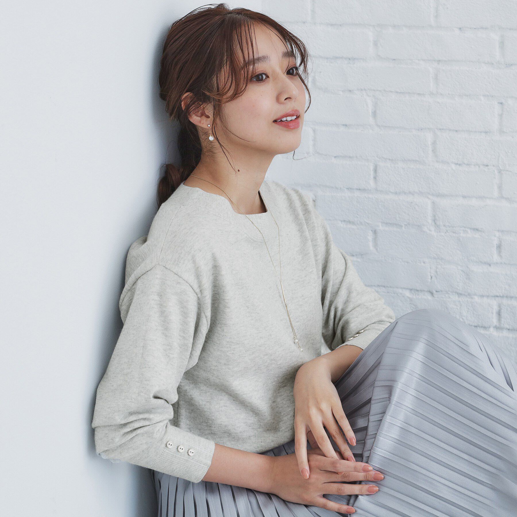 index「≪エマール検証済≫8colorボートネックニット【洗濯機洗い可】」|ニット・セーター|ライトグレー(811